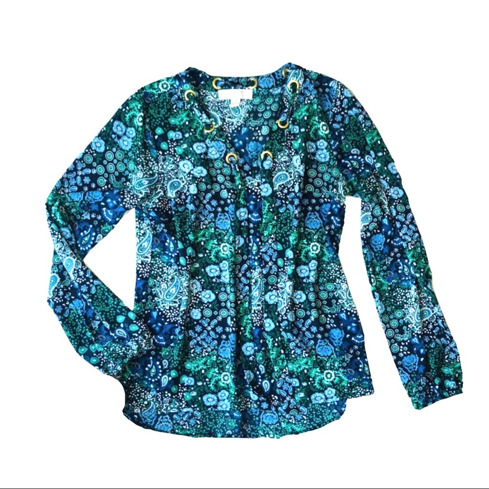 🧡 Michael Kors Blue Blouse
